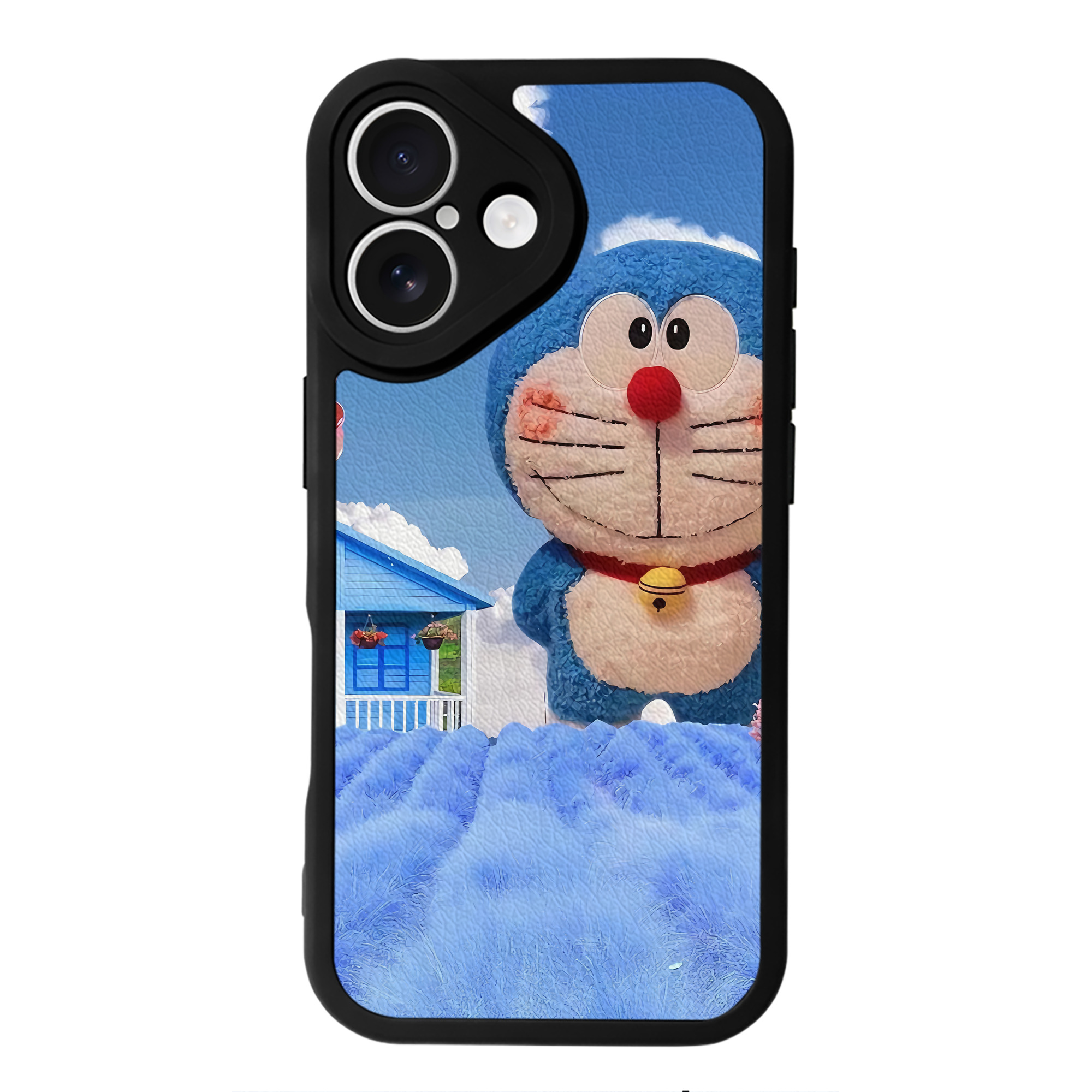 （画像用） ドラえもん Doraemon 【iPhone 16シリーズ対応】シリコンスマホケース（レザー調） 材質：シリコン